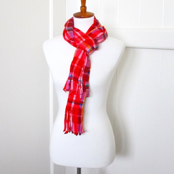 Old Navy Accessories - 3/$15 Pink Plaid Scarf with Fringe